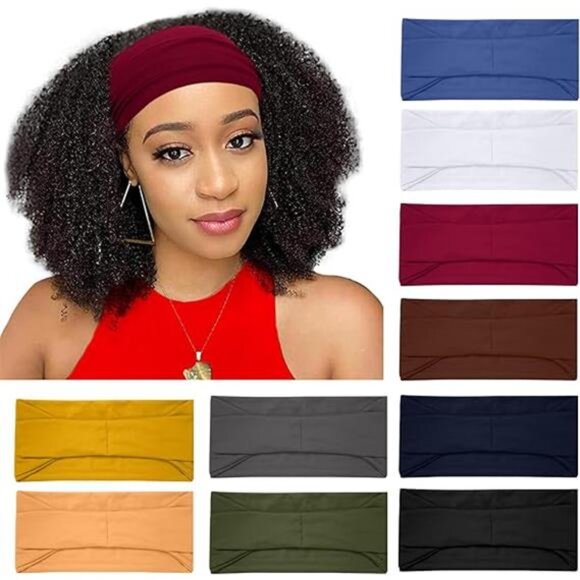 Wide Headbands for Women Non Slip, Workout Yoga Running Womens Headband Boho - Picture 7 of 7